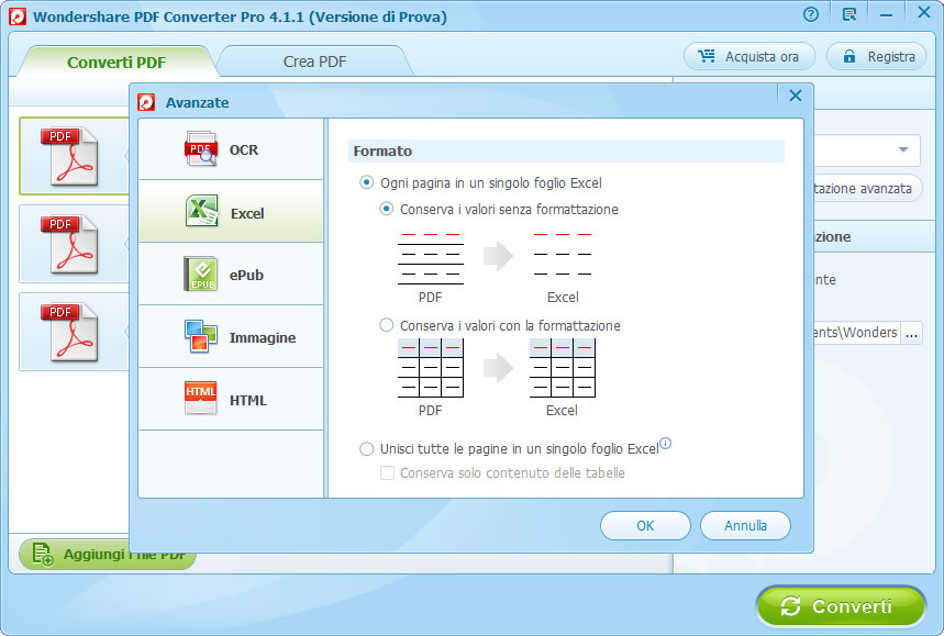 PDF to Excel